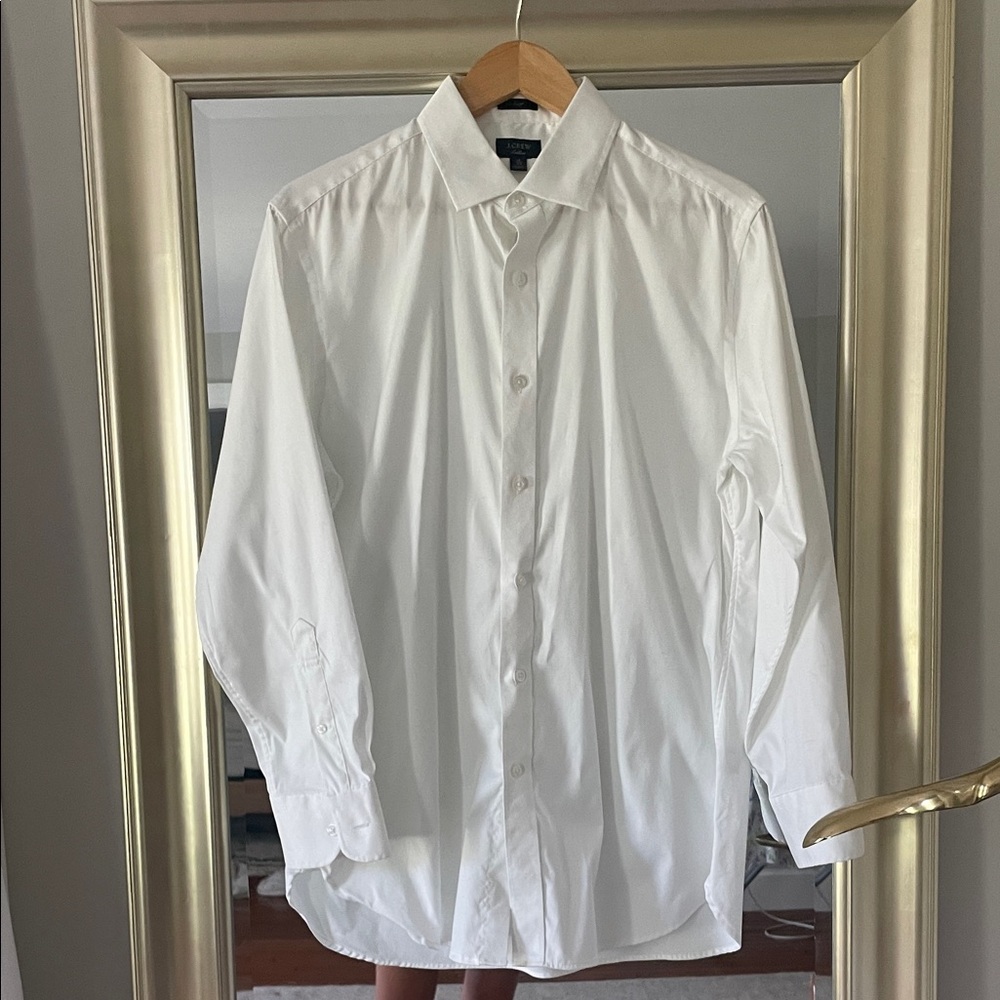 J. Crew Men’s Ludlow Slim White Dress Shirt Classic Long Sleeve